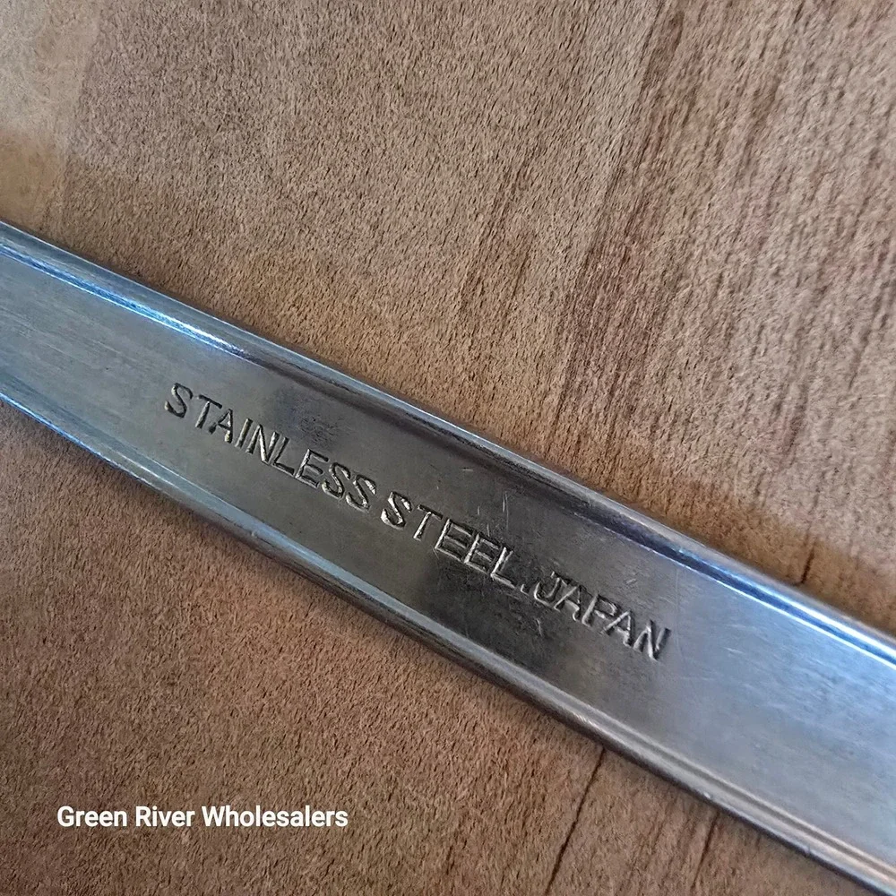 Vintage Stainless Steel Teaspoon‎ Japan Textured Swirl Wave Handle UNF83 7.5
